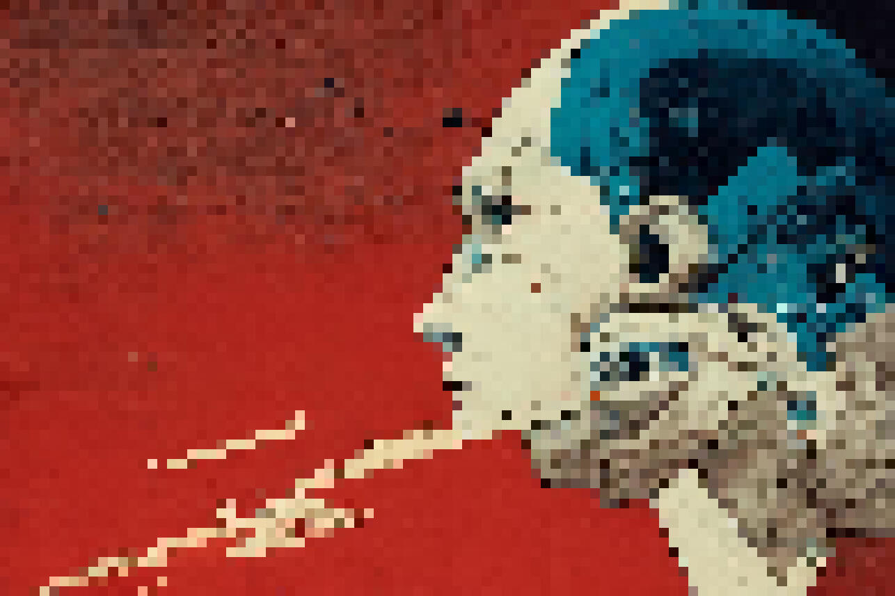 White pixelated profile of developer, implementing game wallets into p2e games