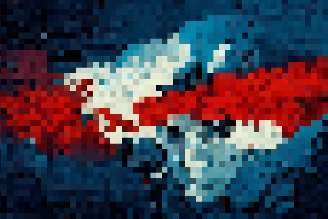 pixelated face of a user with a fluffy white and red hairdo switching from web2 to web3 by customer acquisition